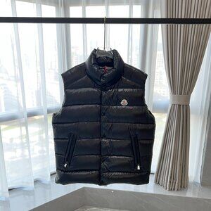 Moncler Shiny Black Puffer Vest